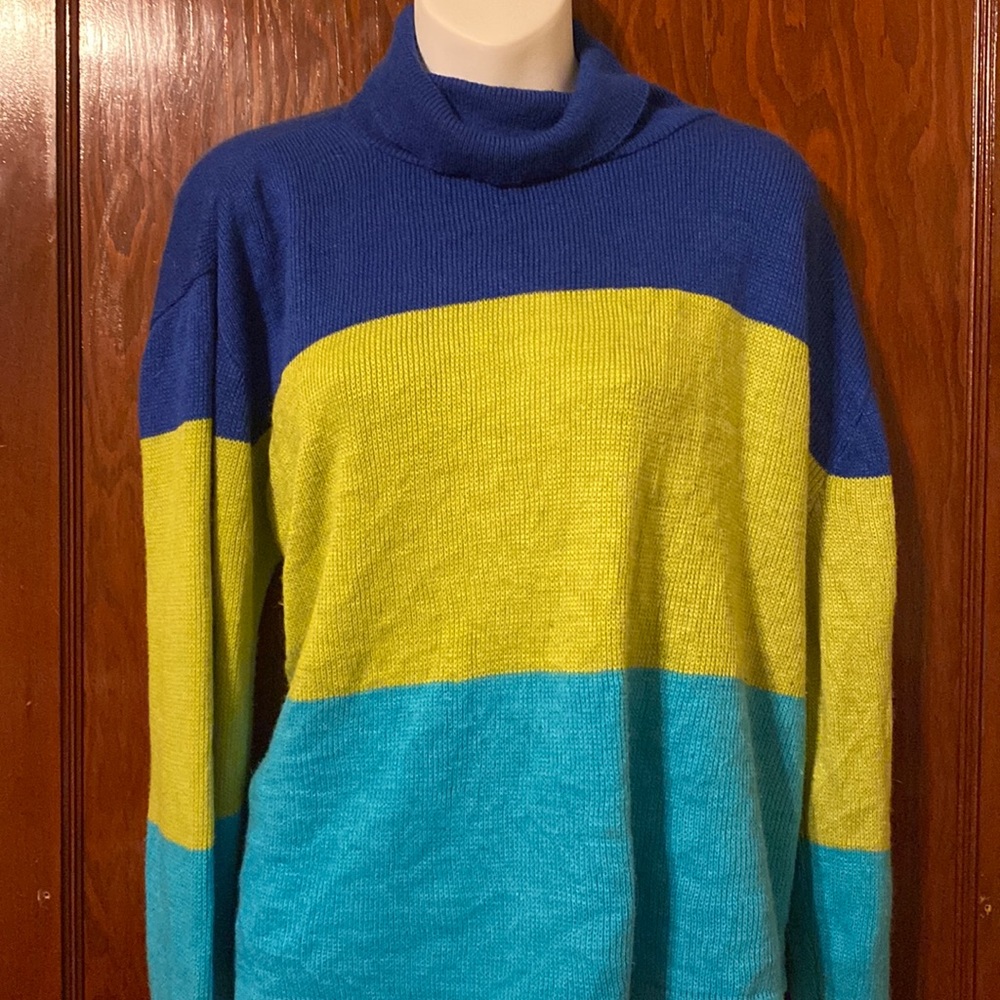 Fashion Bug Striped Turtle Neck Sweater